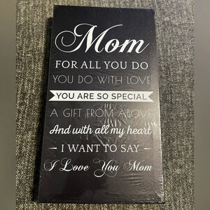 NWT Light Autumn Canvas Hangable Mom Wall Art
